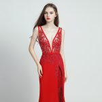 Lace Beaded Toast Dress Temperament Long Style
