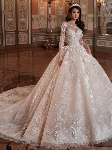 Long Trailing Mid-waist Backless Wedding Dress White - White, 22W