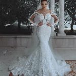 Luxury mermaid lace wedding dress