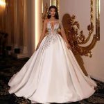 Wedding Dress Trailing High Waist Retro Lace Dress